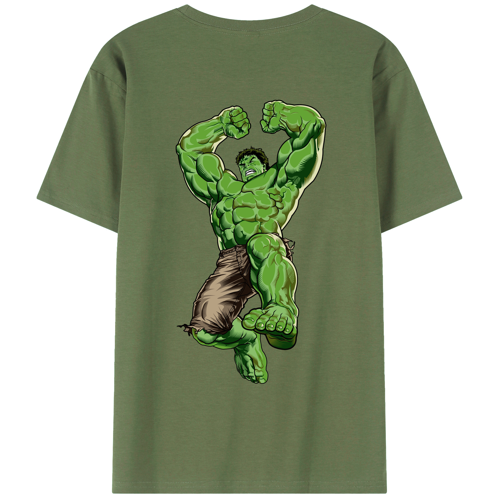 （画像用） アベンジャーズ The Avengers 綿100％ メンズ半袖Tシャツ（バックプリント） 通気性